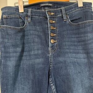 Calvin Klein Women's High Rise Dark Blue Jeans